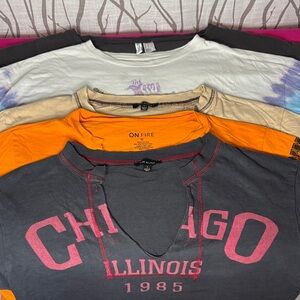 Lot of 5 Cropped Tops. Various Brands. Sizes: 3@S, 1@S/M, 1@XL